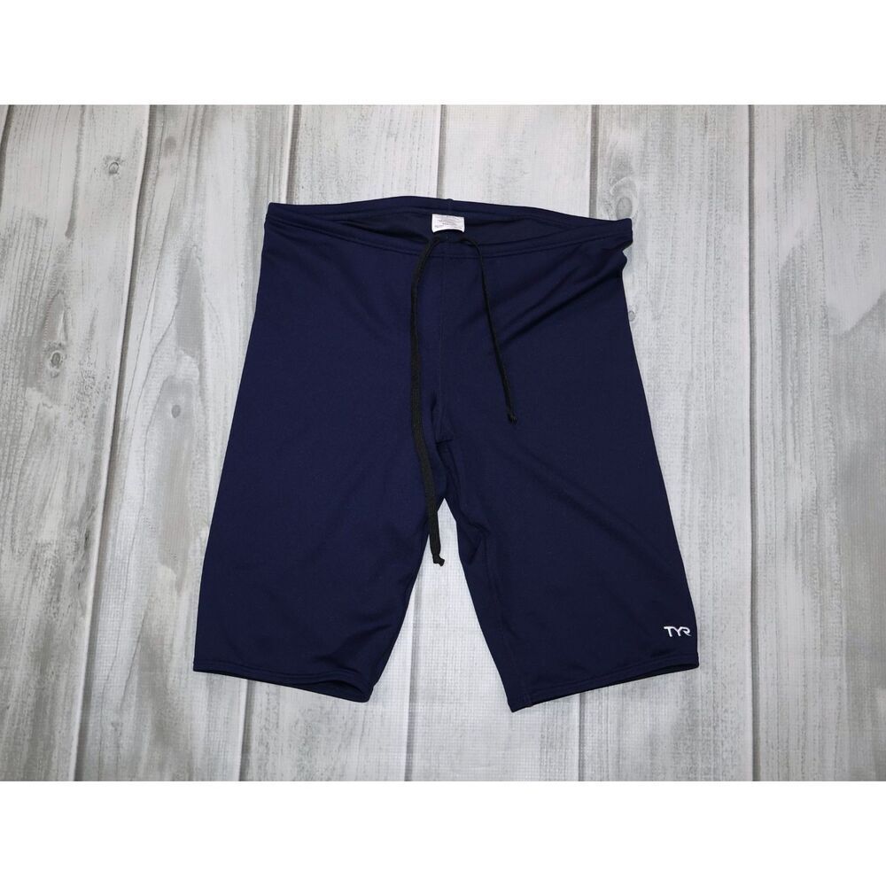 TYR Performance Triathlon Swimwear Compression Shorts - Men's size 36 Navy